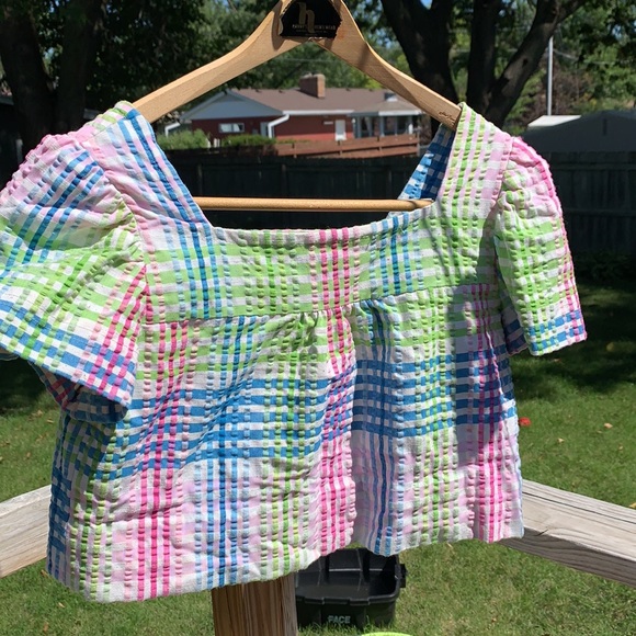 Vintage handmade 1970s crop smock top - Picture 5 of 10